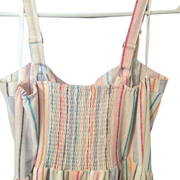 Kit & Sky Striped Button Front Dress - Large - Picture 4 of 5